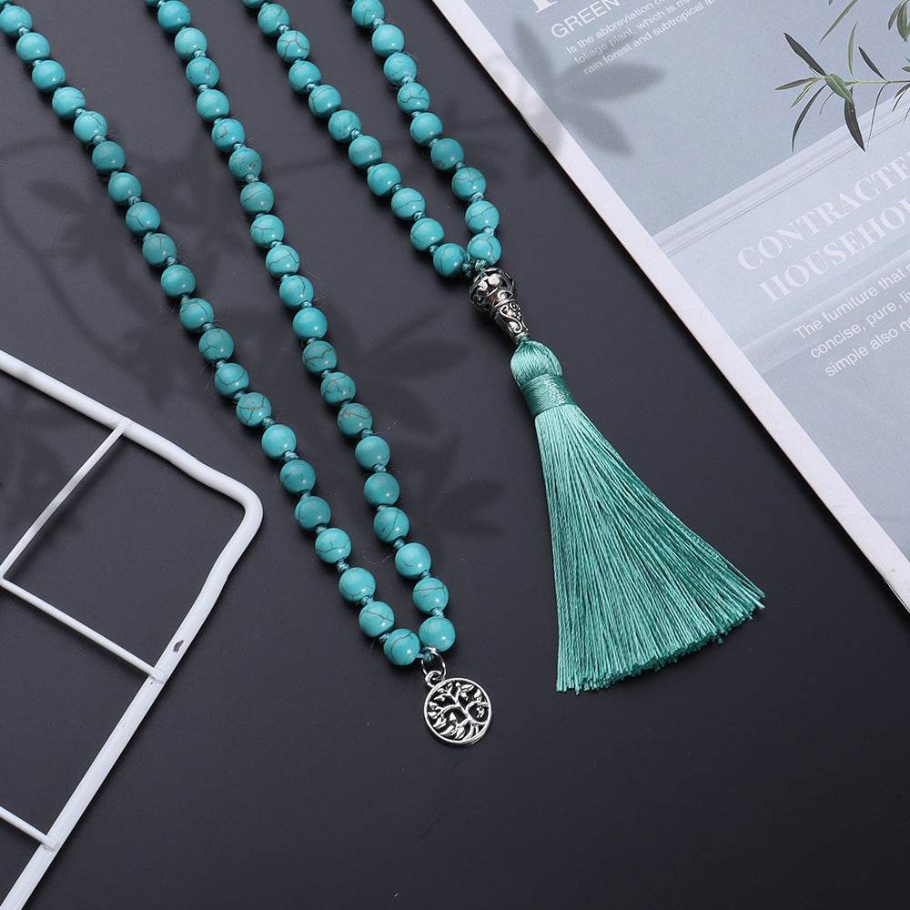 Handmade Tree of Life Lapis Necklace - MystiCrystals