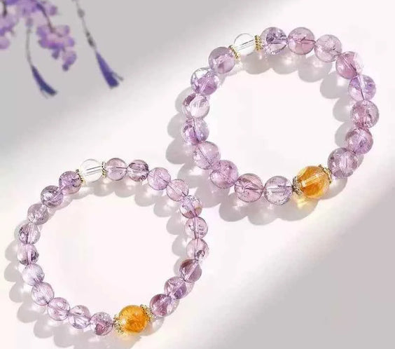 Natural Amethyst Bracelet for Stress Relief & Positive Vibes