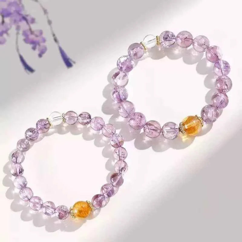 Natural Amethyst Bracelet for Stress Relief & Positive Vibes