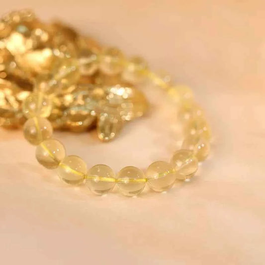 Natural Lemon Quartz Beaded Bracelet
