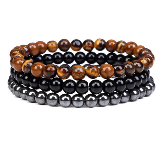 Healing Crystal Trio Bracelet Set - MystiCrystals