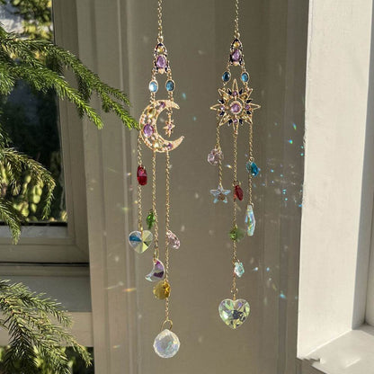 Rainbow Crystal Hanging Wind Chime Ornament - MystiCrystals