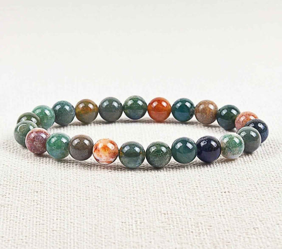 8MM Natural Stone Bead Bracelet