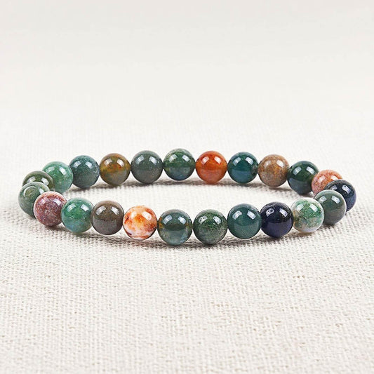 8MM Natural Stone Bead Bracelet - MystiCrystals