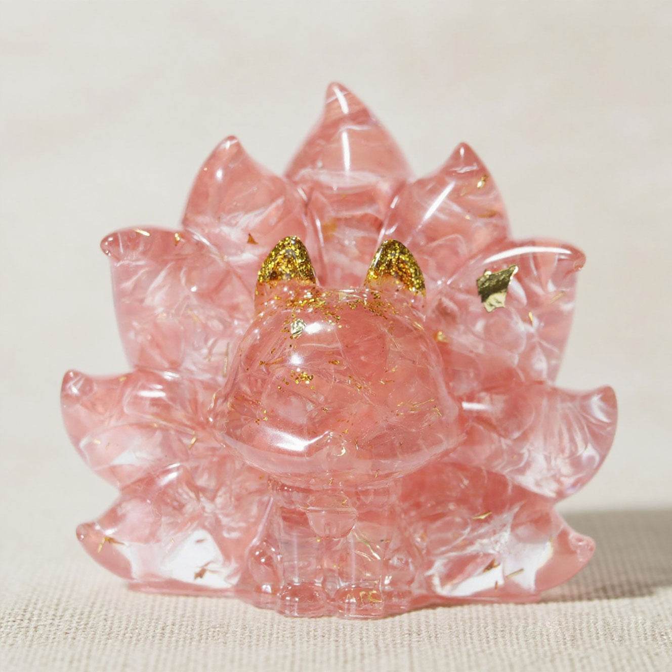 Natural Crystal Fox Ornament - MystiCrystals