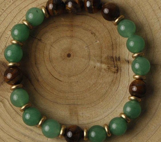 Free Today:Tiger Eye & Green Aventurine Bracelet for Creative Insight and Energy Alignment