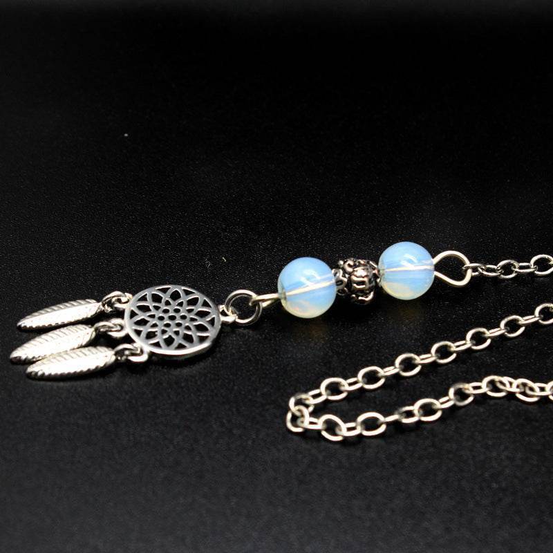 Natural Stone Double-Point Pendulum Ornament - MystiCrystals
