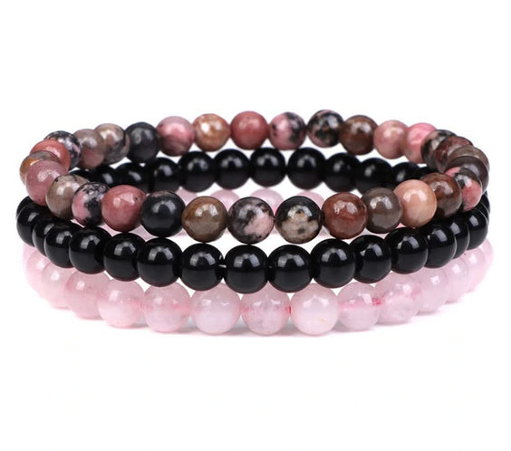 Healing Crystal Trio Bracelet Set - MystiCrystals