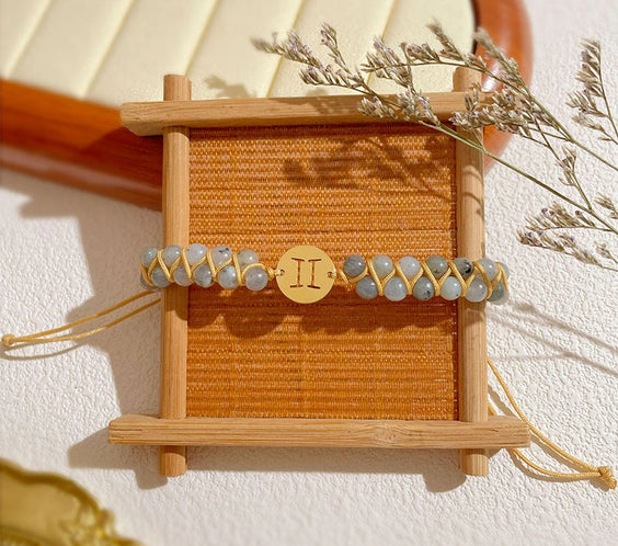 Zodiac Aura Protection Braided Stone Bracelet
