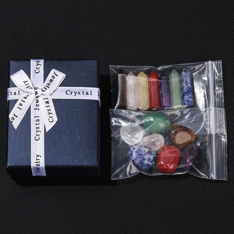 Rainbow Crystal Double-Point Hexagonal Set - MystiCrystals