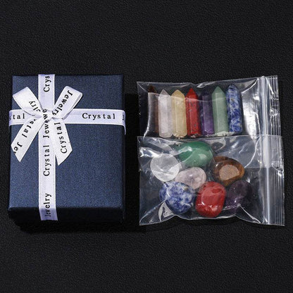 Rainbow Crystal Double-Point Hexagonal Set - MystiCrystals