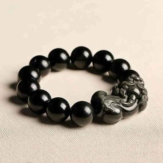 Rainbow Eye Obsidian Pixiu Bracelet
