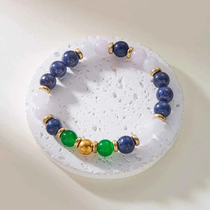 Colorful Dopamine-Inspired Natural Stone Bracelet