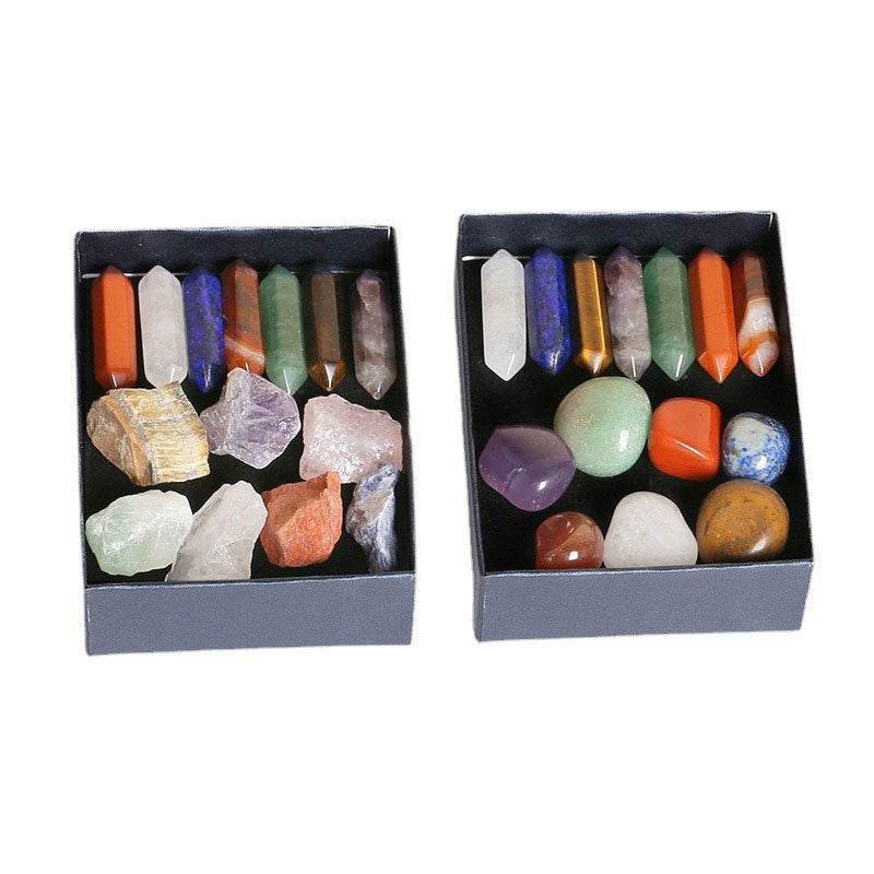 Rainbow Crystal Double-Point Hexagonal Set - MystiCrystals