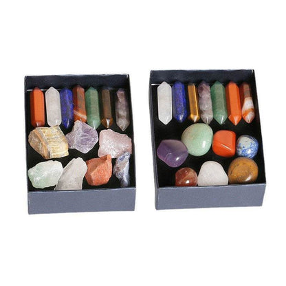 Rainbow Crystal Double-Point Hexagonal Set - MystiCrystals
