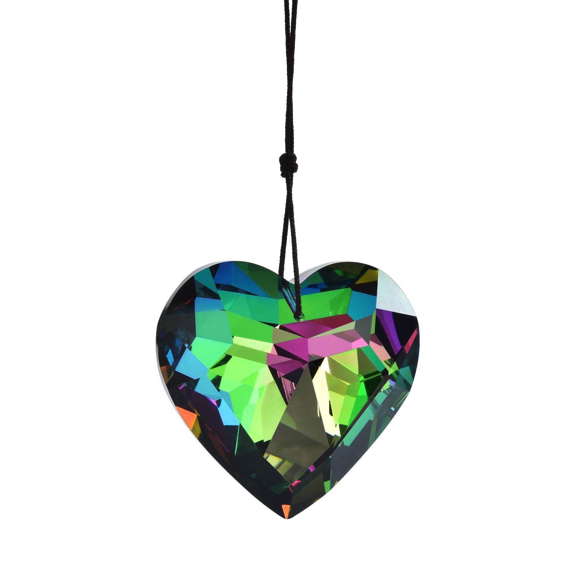 Handmade Crystal Heart Suncatcher - MystiCrystals