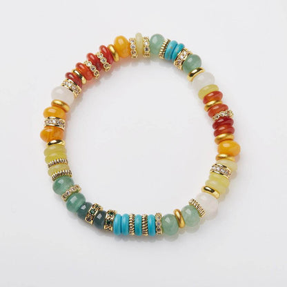 Rainbow Dopamine Natural Stone Bracelet - MystiCrystals