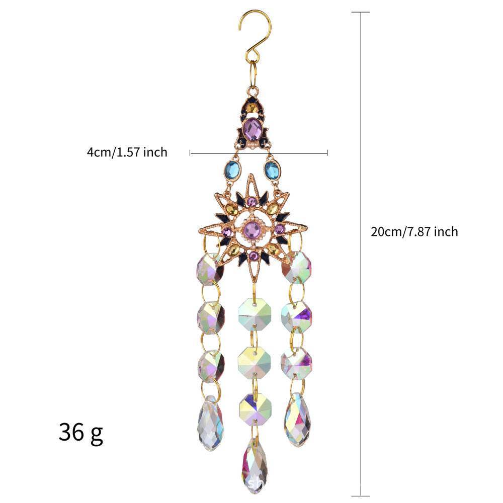 Rainbow Crystal Hanging Wind Chime Ornament - MystiCrystals