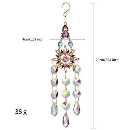 Rainbow Crystal Hanging Wind Chime Ornament - MystiCrystals