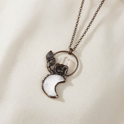 Unique Magical Moon Pendant Necklace - MystiCrystals