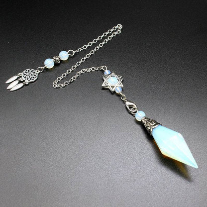Natural Stone Double-Point Pendulum Ornament - MystiCrystals
