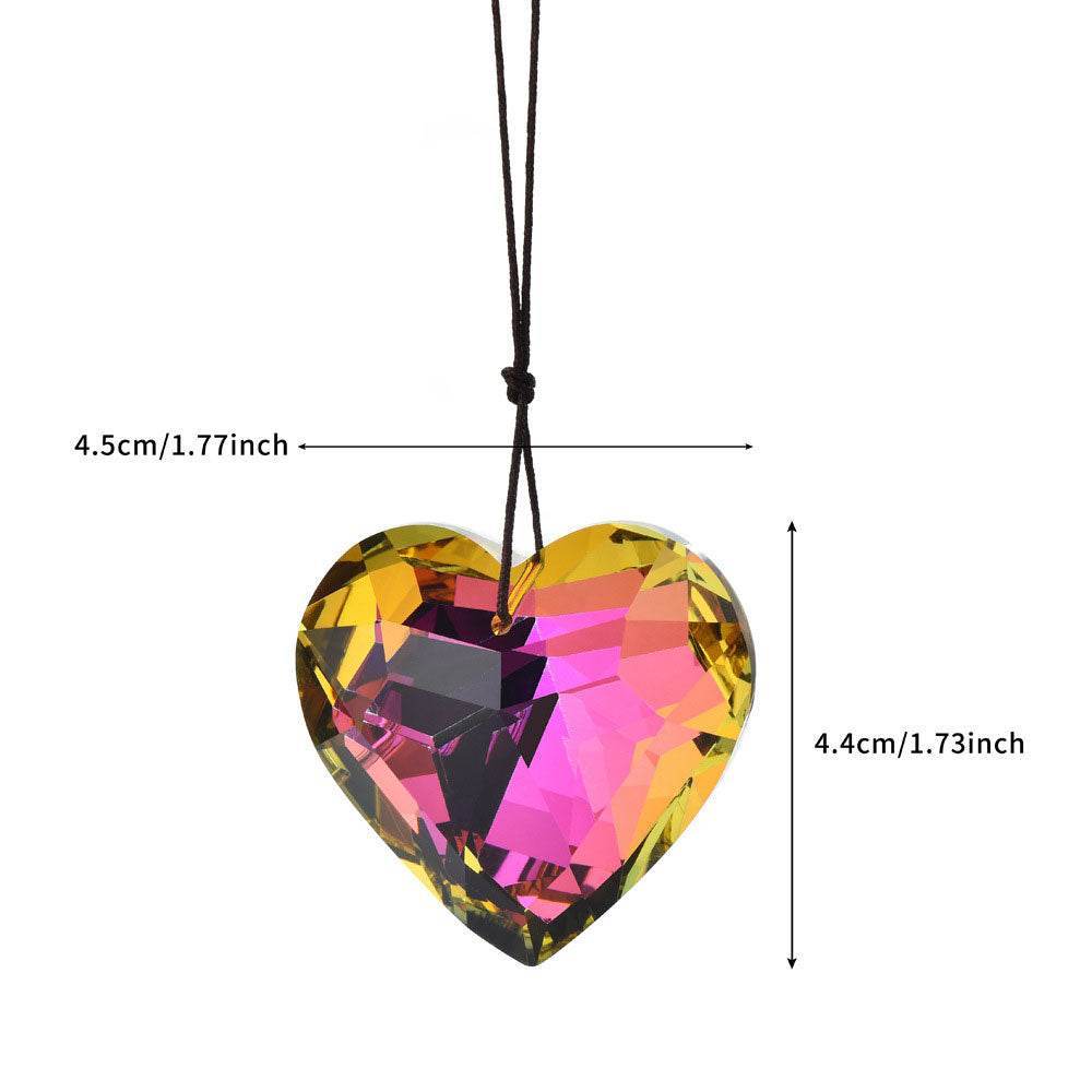 Handmade Crystal Heart Suncatcher - MystiCrystals