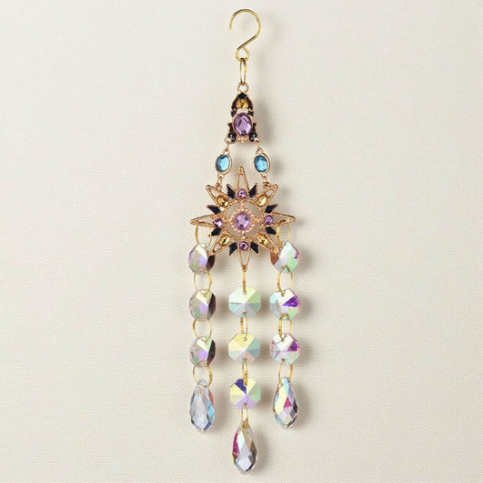Rainbow Crystal Hanging Wind Chime Ornament - MystiCrystals