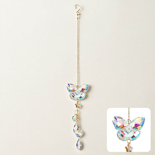 Handwoven Butterfly & Dragonfly Crystal Wind Chime - MystiCrystals
