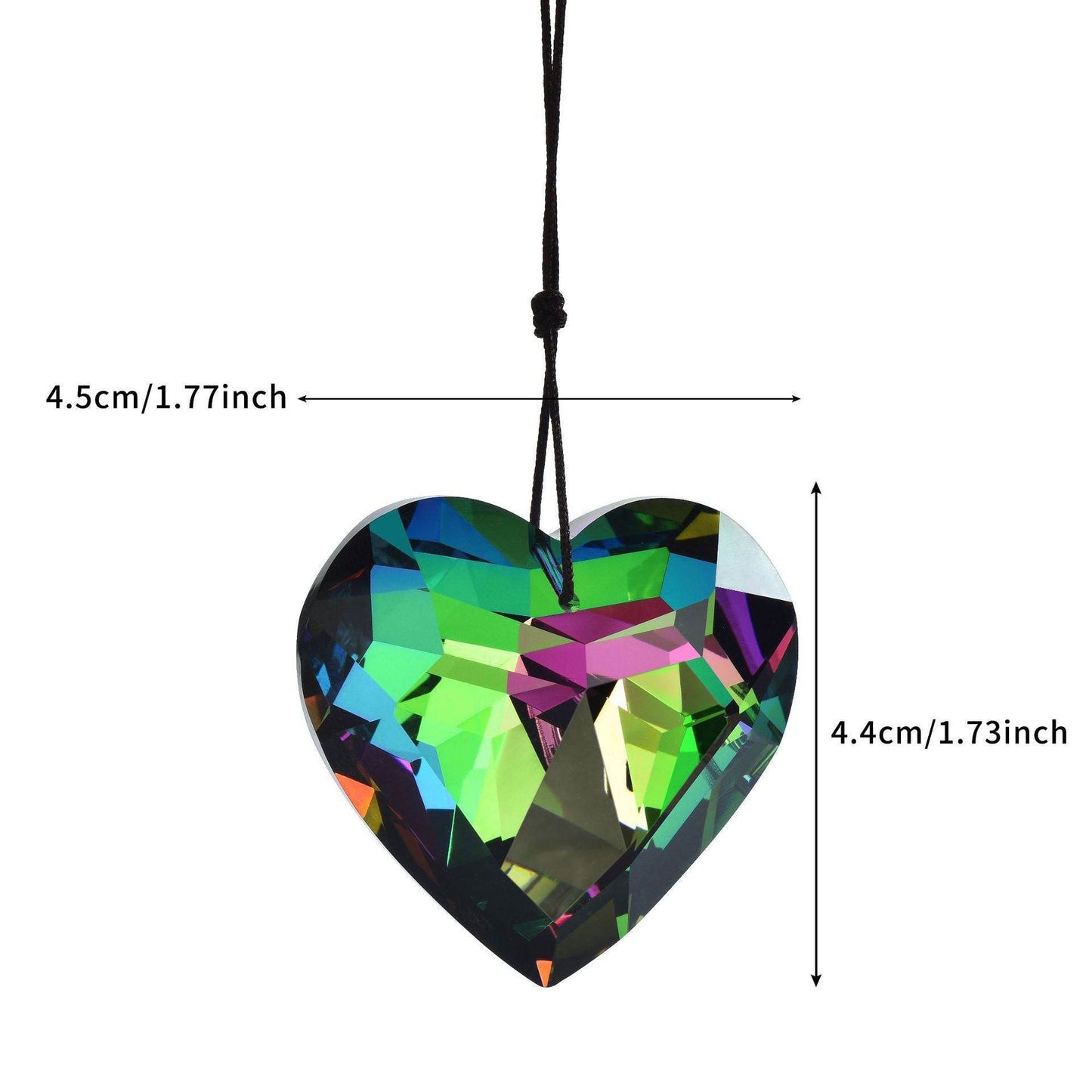 Handmade Crystal Heart Suncatcher - MystiCrystals