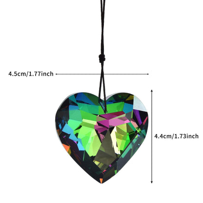 Handmade Crystal Heart Suncatcher - MystiCrystals