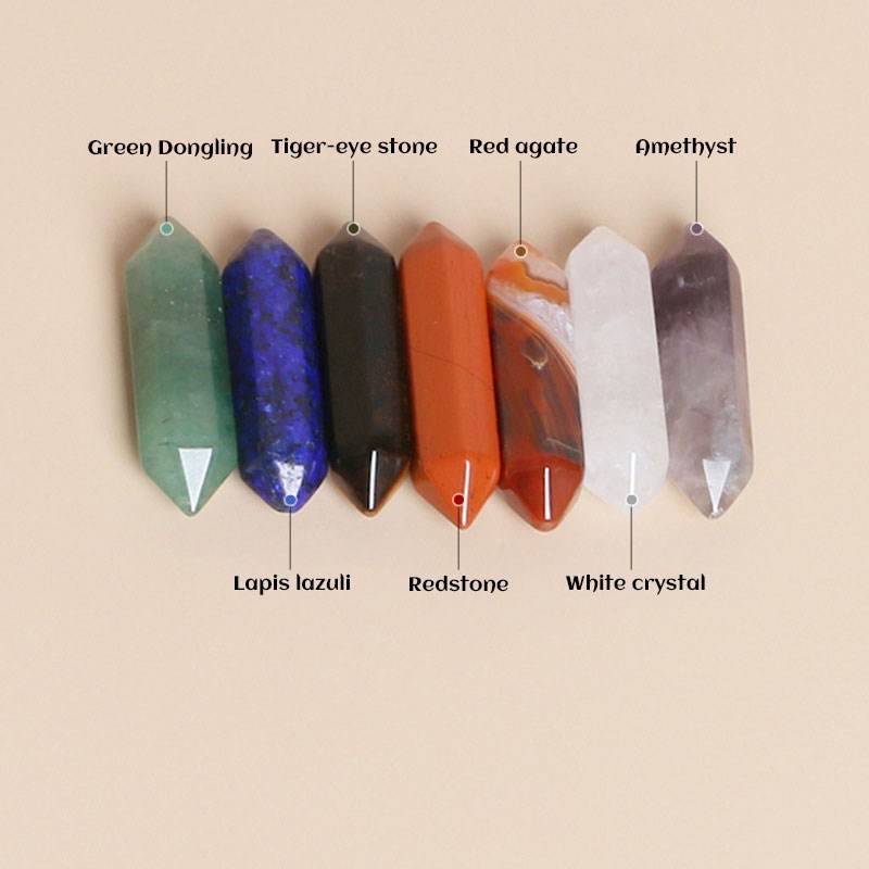 Rainbow Crystal Double-Point Hexagonal Set - MystiCrystals