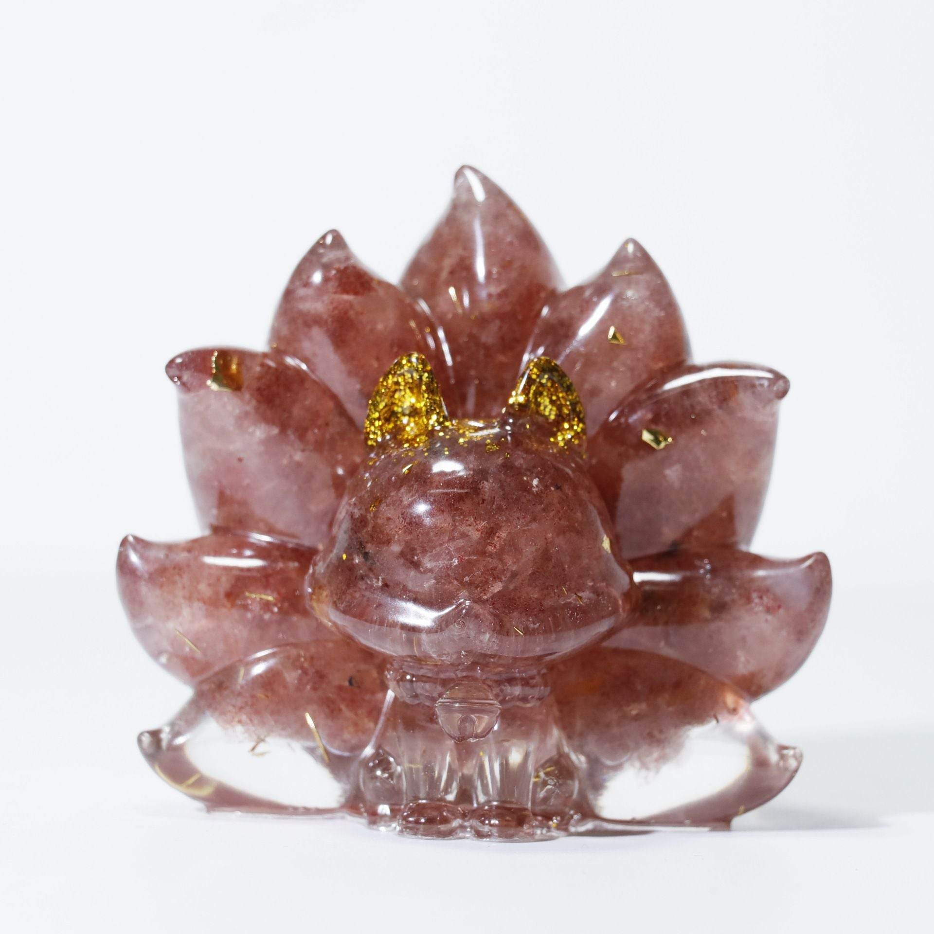 Natural Crystal Fox Ornament - MystiCrystals