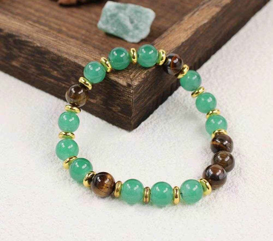 Free Today:Tiger Eye & Green Aventurine Bracelet for Creative Insight and Energy Alignment