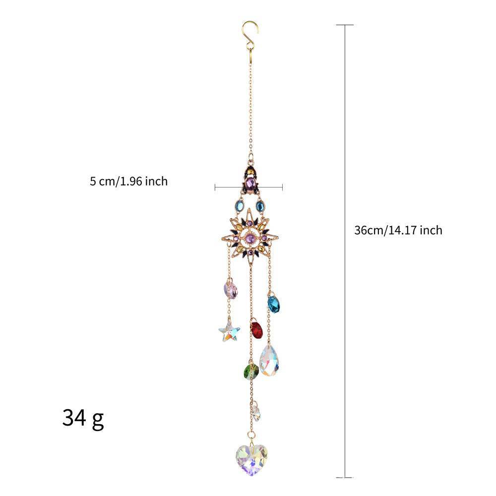 Rainbow Crystal Hanging Wind Chime Ornament - MystiCrystals