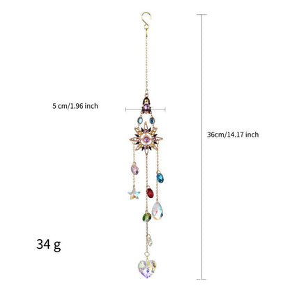 Rainbow Crystal Hanging Wind Chime Ornament - MystiCrystals