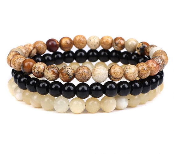 Healing Crystal Trio Bracelet Set - MystiCrystals