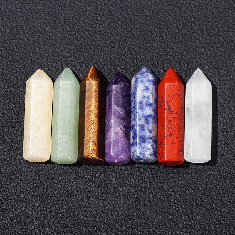 Rainbow Crystal Double-Point Hexagonal Set - MystiCrystals