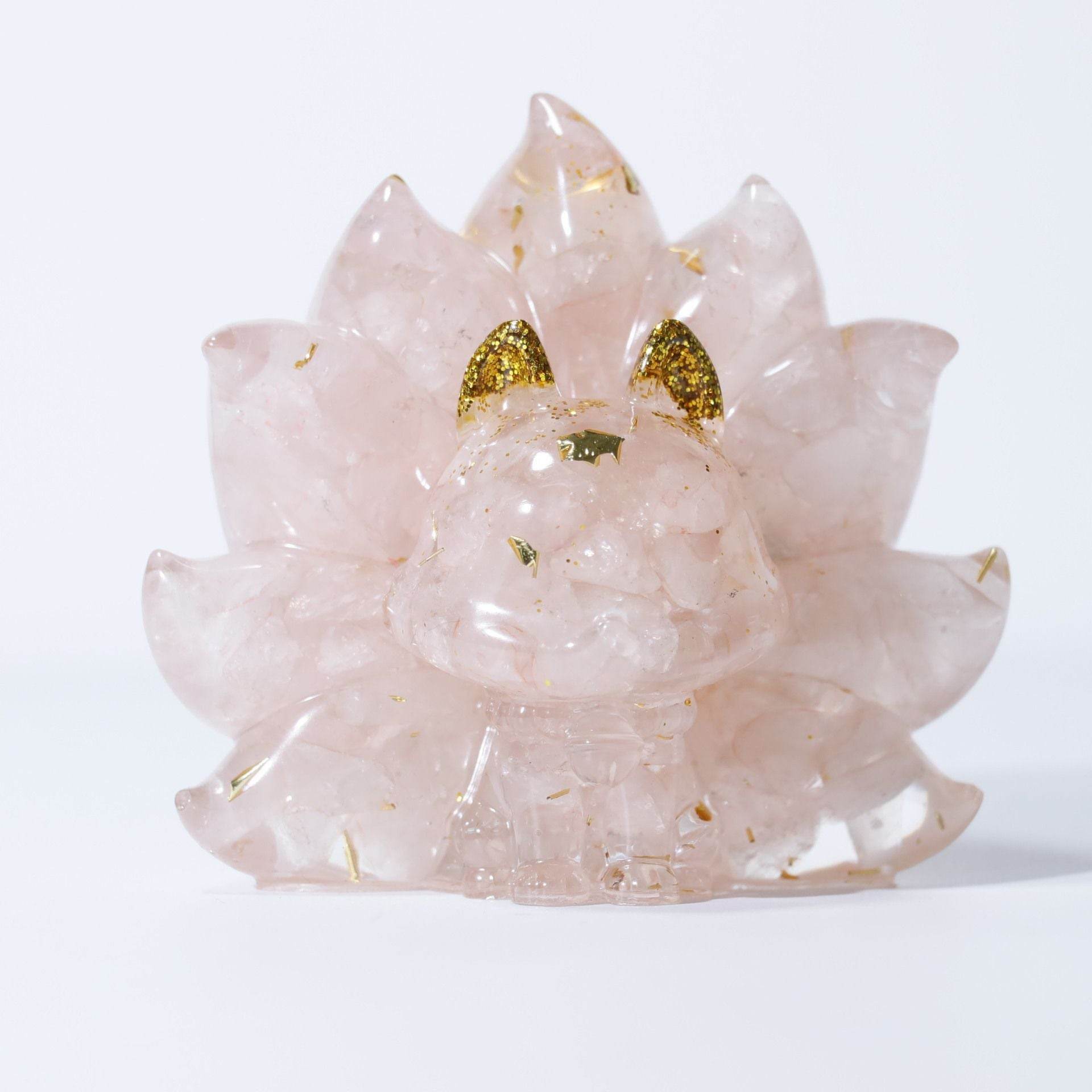 Natural Crystal Fox Ornament - MystiCrystals