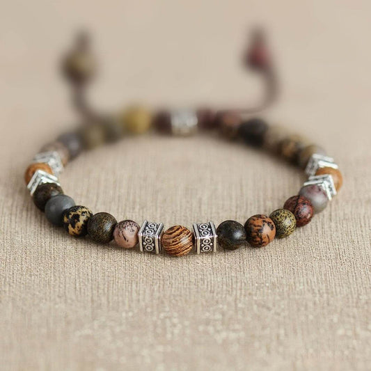 Explorer Men’s Agate Beaded Bracelet - MystiCrystals