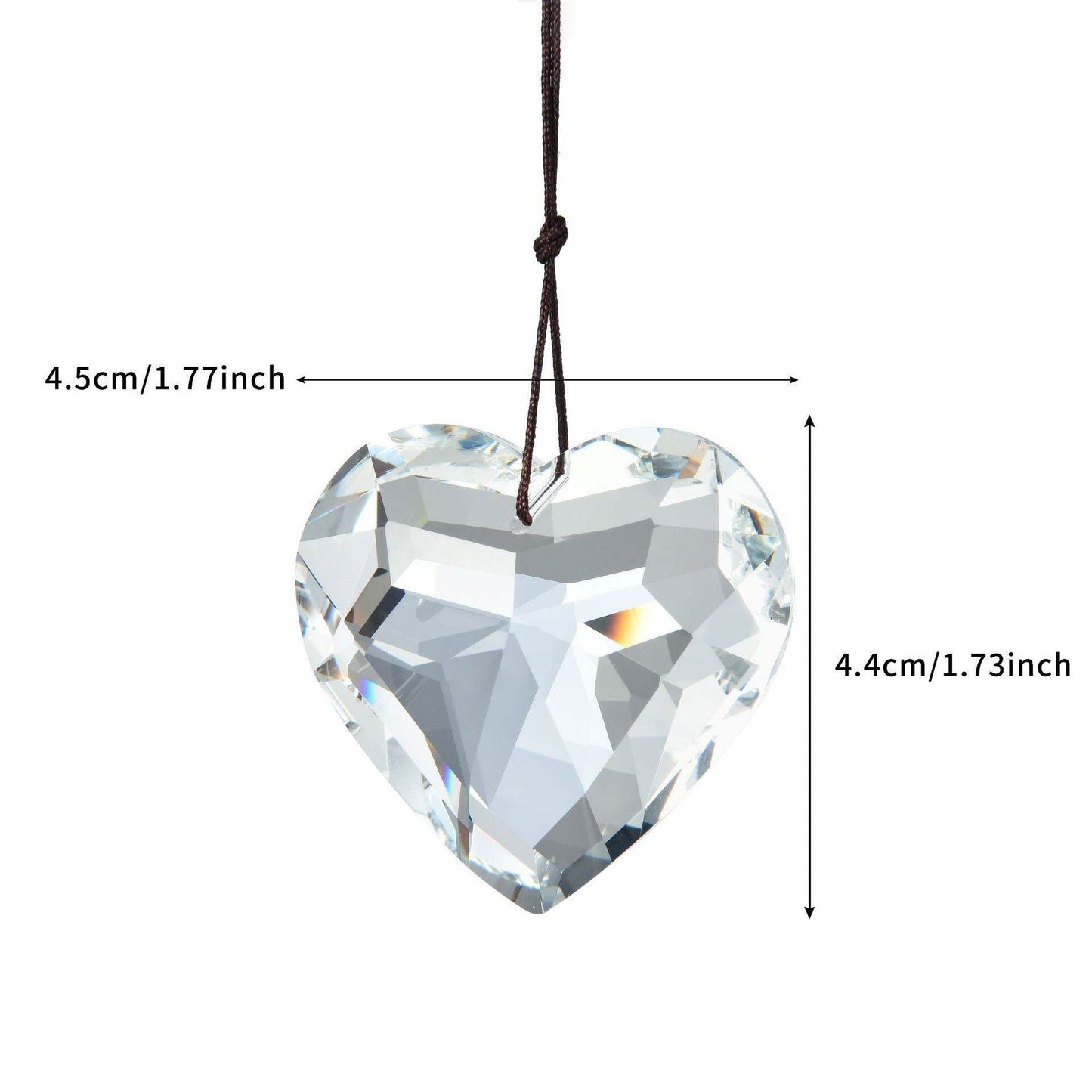 Handmade Crystal Heart Suncatcher - MystiCrystals