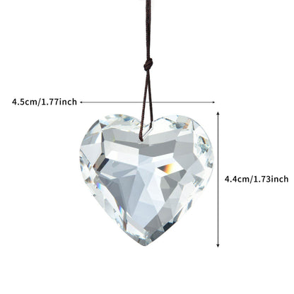 Handmade Crystal Heart Suncatcher - MystiCrystals