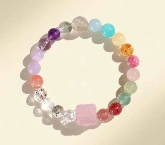 Multi-Gem Nine-Tailed Fox Bracelet for Focus, Harmony & Vitality