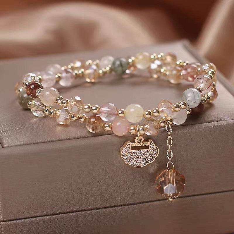 Crystal Fortune Lock Bracelet - MystiCrystals