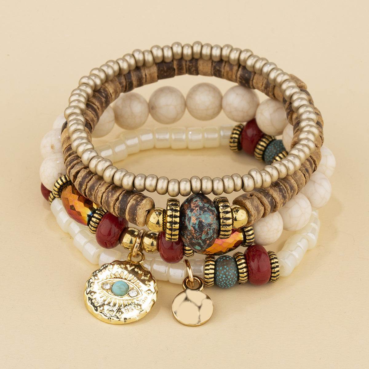 Original Eye Charm Multi-Strand Bracelet - MystiCrystals