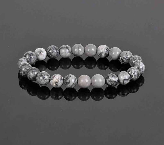 8MM Natural Stone Bead Bracelet