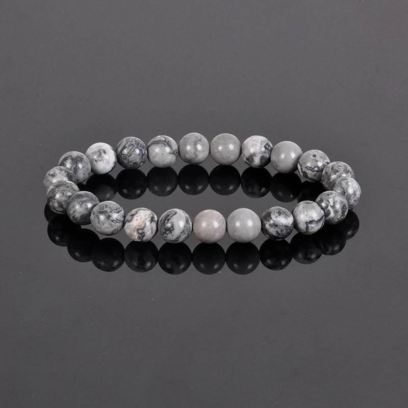8MM Natural Stone Bead Bracelet - MystiCrystals