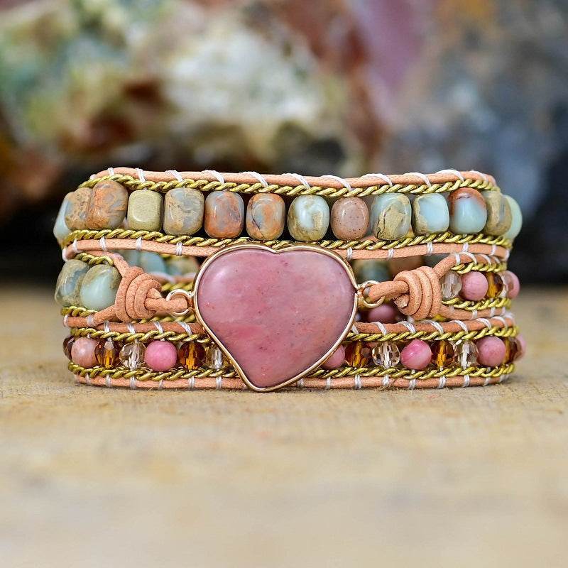 Imperial Stone Multi-Layer Leather Bracelet - MystiCrystals