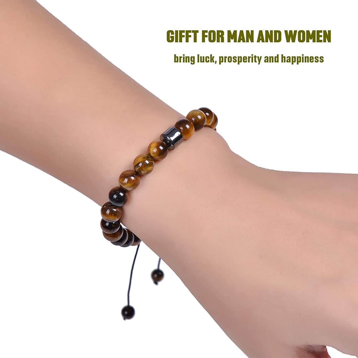 Braided Tiger Eye Stone Bracelet - MystiCrystals