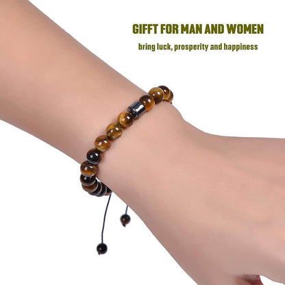 Braided Tiger Eye Stone Bracelet - MystiCrystals