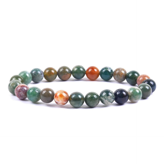 8MM Natural Stone Bead Bracelet - MystiCrystals